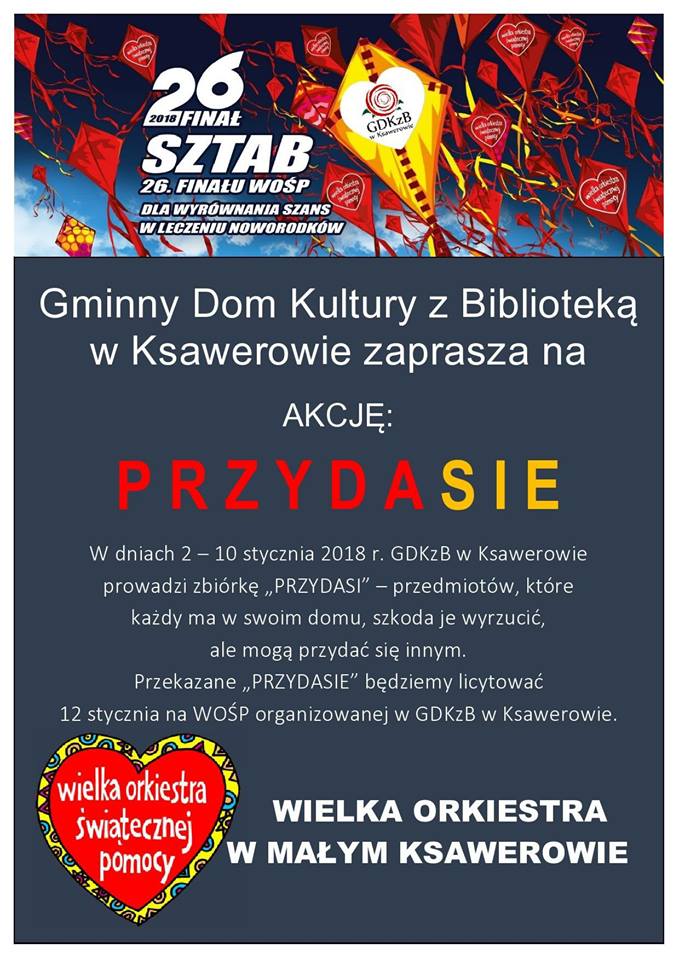 plakat informacyjny przydasie