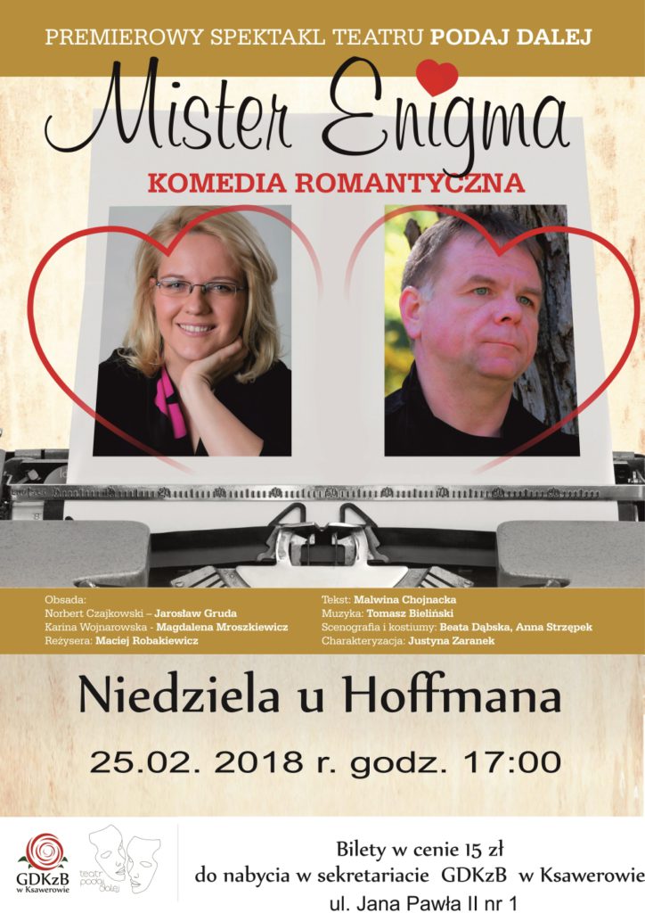 plakat informacyjny, teatr podaj dalej