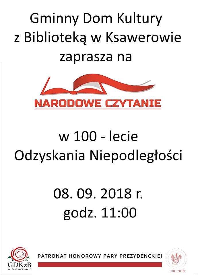 Zapraszamy na narodowe czytanie