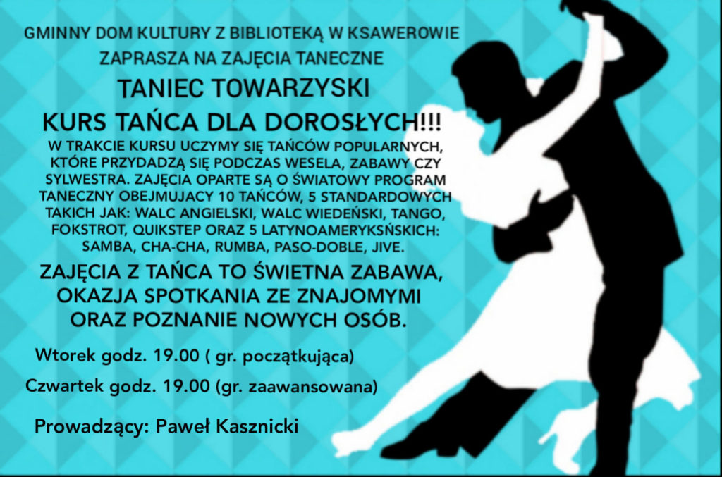 taniec towarzyski, zapisy na zajęcia