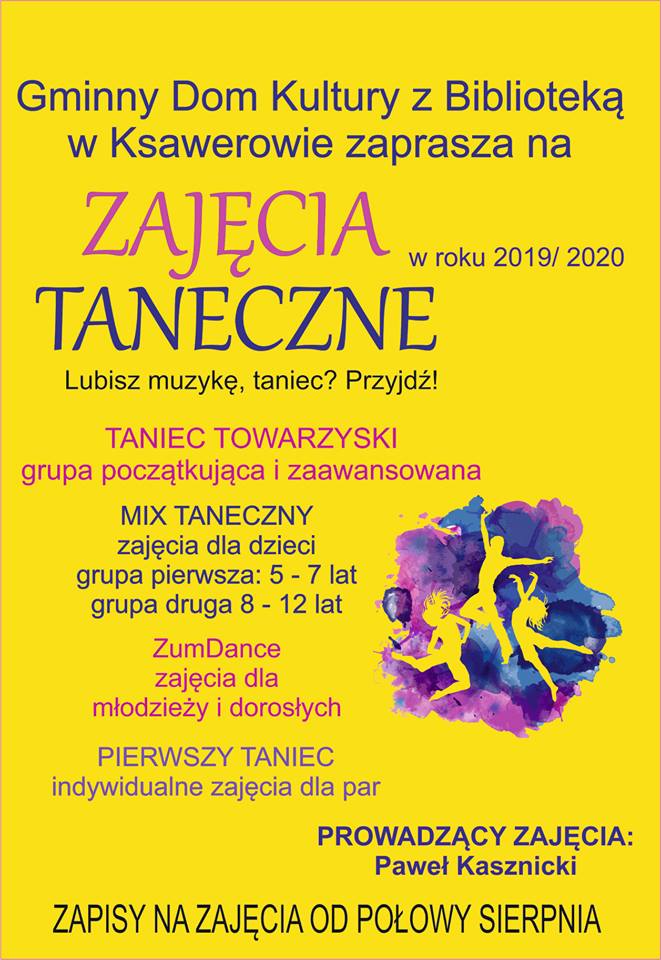 Zajęcia taneczne,  taniec z Pawłem Kasznickim 