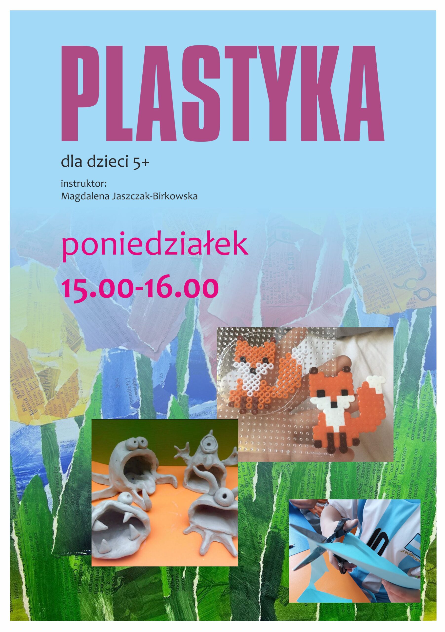 Plakat zajęć plastycznych dla dzieci od 5 lat